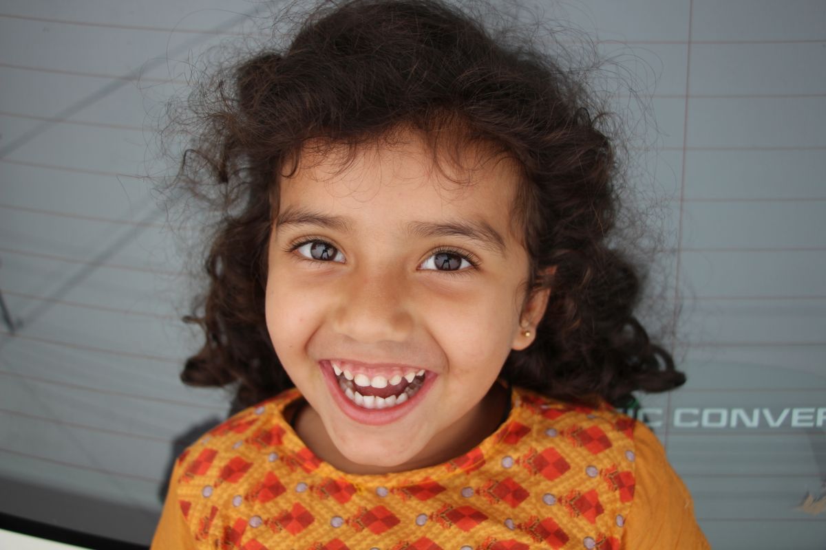 Smiling young patient